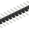 Pin header, 12 pole, pitch 2.54 mm, straight, black, 10080484