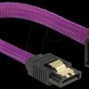 83693 SATA 6 Gb/s 10-cm purple angled/straight metal cable