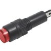 Kontrolka 230V AC 8mm czerwona, neonówka; HBKT