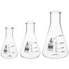 EISCO CH196031 Premium Erlenmeyer Flask Set, N Neck, Borosilicate 3.3 Glass