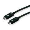 Kabel Roline Thunderbolt™ 3, 40G, 5A, M/M, Czarny, 0,5 M