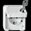 MEG2422-8029 Socket - Aquastar, lockable, various closures, light grey