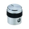 Mentor 5615.6614 Aluminium Turning Knob With Setscrew - Silver/Black - 15mm