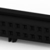 Socket header, 26 pole, pitch 2 mm, straight, black, 2-111623-2