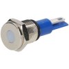 R-TECH 656919 Panel Indicator 10mm Flat 12V White Nickel Brass