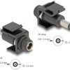 84164 Keystone DC 5.5 x 2.5 mm socket > 5.5 x 2.1 mm plug black