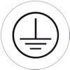 Label grounding symbol, symbol: GND, Ø 16 mm, plastic, 084.62-7-16-A3/20