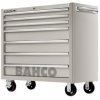 Szafka na rolkach, na kółkach, 7-szufladowa, 986 x 501 x 1100mm, materiał: Stal nierdzewna, Bahco