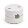 Uchwyt kabla ceramiczny biały 28×18 mm na 1 przewód - Ceramic Classic Loft