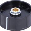Rotary knob, 6 mm, plastic, black, Ø 50 mm, H 15 mm, A2650060