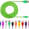 USB cable 300cm - Nylon-Braided, Round - USB - Micro USB - for Phone, Camera, Navigation etc.
