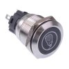 Radio' Blue LED Momentary 19mm Vandal Push Button Switch SPDT 12V