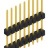 Pin header, 9 pole, pitch 2.54 mm, straight, black, 10051056