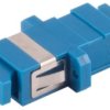 Fiber optic connector, SC socket to SC socket, OS1/OS2, singlemode, ceramic, blue, BS07-60050
