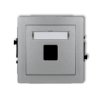 DECO Gniazdo multimedialne pojedyncze bez modułu (standard Keystone) srebrny metalik 7DGM-1P KARLIK