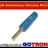 Wtyk bananowy złocony AL2316 niebieski