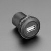 Adafruit USB A Jack to Micro USB B Jack Round Panel Mount Adapter