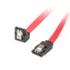 Kabel SATA DATA III (6GB/s) 0,5m z zatrzaskami metalowymi kątowy CA-SASA-13CU-0050-R