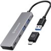 Koncentrator interfejsu GRAUGEAR G-HUB2A2C-AC USB 3.2 Gen 1 (3.1 Gen 1) Type-A + Type-C 5000 Mbit/s Srebrny