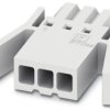 Socket header, 3 pole, pitch 2.5 mm, straight, white, 1015463