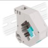 87173 Keystone SC Simplex female > female aqua, with DIN rail adapter