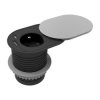 Gniazdo meblowe Ø6cm, wpuszczane w blat z przesuwną pokrywką, ładowarką USB i przewodem 1,9m, 1x2P+Z (French), 1xUS,OR-GM-9042/G
