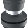 Mushroom pushbutton, rotary release, unlit, latching, 2 Form B (N/C), waistband round, black, front ring black, mounting Ø 30.3