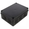 Skrzynka hermetyczna IP65 Puszka instalacyjna 190x140x70mm bezhalogenowa czarna z dławikami PG29 S-BOX 406c