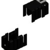 Clip-on heatsink, (L x W x H) 25.4 x 14.5 x 13.51 mm, 21 K/W, black anodized, 10006514