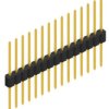 Pin header, 15 pole, pitch 1.27 mm, straight, black, 10059539
