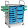 Callero Plus STEAM Activity Double Trolley & Cyan Blue Gratnells Trays