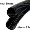 Rura Karbowana RG 13/10, peszel czarny rozcięty