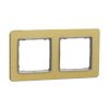 SEDNA DESIGN & ELEMENTS Ramka 2 podwójna szczotkowane złoto SDD371802 SCHNEIDER ELECTRIC