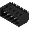 Pin header, 5 pole, pitch 3.5 mm, angled, black, 1761574002
