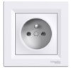 ASFORA Gniazdo pojedyncze z uziemieniem białe z ramką EPH2800121 SCHNEIDER ELECTRIC