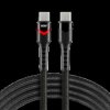 Kabel USB-C do USB-C 60W Power Delivery LED 2m – everActive CBB-2PDR, szybkie ładowanie 3A/20V z RGB