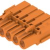 Pin header, 5 pole, pitch 5.08 mm, straight, orange, 1649400000
