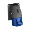 Złącze przemysłowe - zasilające 16A Gniazdo 250 V 3P+E Amphenol Industrial Niebieski Montaż ścienny IP44