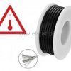 Kabel silikonowy - czarny; cynowana miedź 0,5mm2