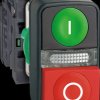 XB5AW73731B5 Double pushbutton, Harmony XB5, plastic, illuminated, 1 NO + 1 N