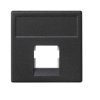 Simon Connect Płytka K45 1x RJ bez osłon Reichle de Massari (RiM) czarny K054/14