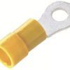 Zacisk oczkowy E245391 Ø 5.3 mm Izolowane średnica wew 5.3 mm Żółty RS PRO 12 AWG 10 AWG