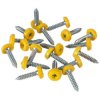 Sealey PTNP6 Number Plate Screw Plastic Enclosed Head Ø4.8 x 24mm Yellow Pack 50