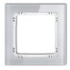 DECO Ramka pojedyncza - efekt szkła (ramka: szara spód: biały) szary 15-0-DRS-1