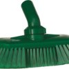 Szczotka do szorowania, dł. włosia: 44mm, Miękki, Zielony, Poliester, Polipropylen, Stal nierdzewna, zastosowanie: