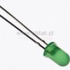 LED 5mm zielona matowa; mała jasność