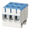 Listwa zaciskowa 3-torowa Al/Cu 2,5-50mm2 na szynę TH35 niebieski FJ-E50/3/B HEDO