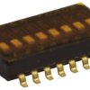 Przełącznik DIP 10-pozycyjny SPST SMD 25 mA przy 24 V DC -40 → +85°C
