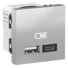 Gniazdo ładowania USB A+C 18W, aluminium