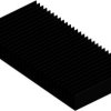 Extruded heatsink, (L x W x H) 100 x 200 x 25 mm, 1.65 to 0.7 K/W, black anodized, 10019977